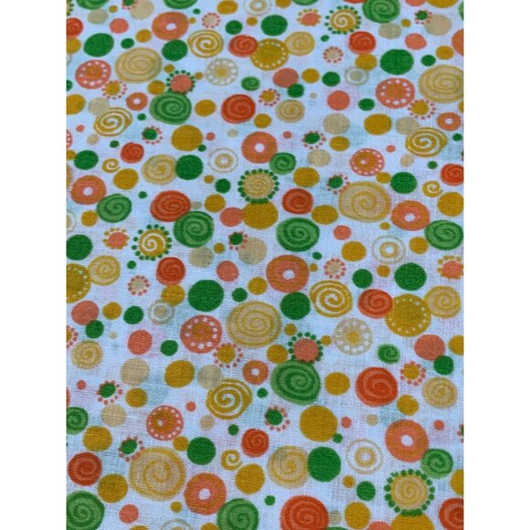 Half Yard Cotton Fabric with Colorful Swirls & Dots - Picture 4 of 5